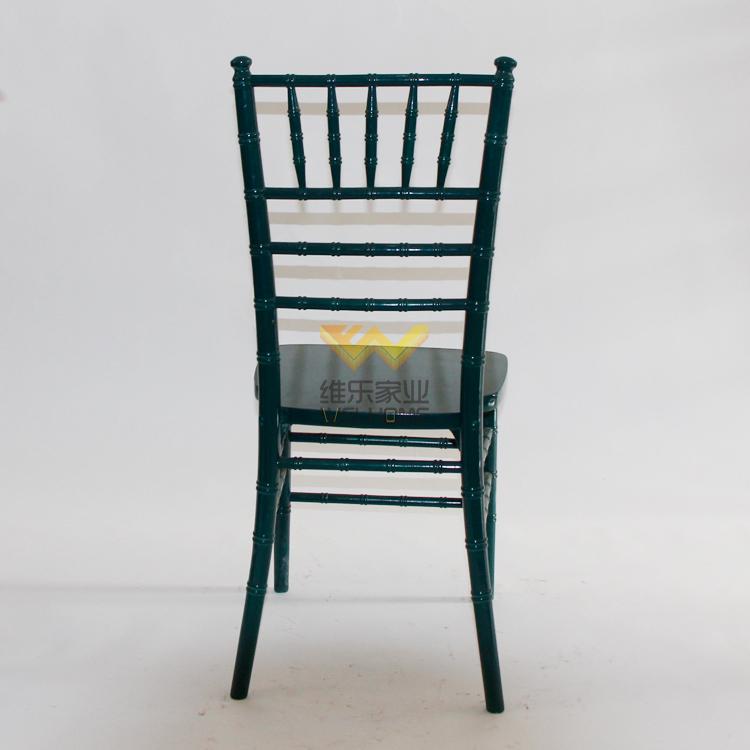 Dark green solid wood chiavari chair for wedding/event